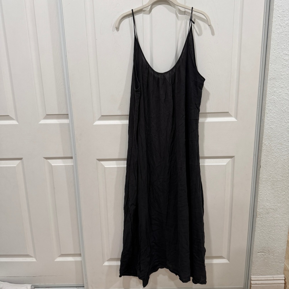 9seed California Black Sleeveless Dress Maxi One Size Beach Coverup‎